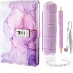 Jexnovashop - set de papeterie violet, journal intime fille avec serrure avec marque - page bo�te de ...