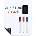 Jexnovashop - tableau magnetique frigo a4, tableau blanc effacable 21�31cm 2 pi�ces, tableau aimant� ...