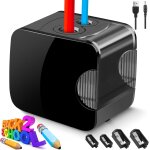 Jexnovashop - taille crayon electrique professionnel usb 2 trous 6 - 12mm gros diametre, taille - crayons ...
