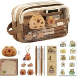 Jexnovashop - trousse capybara, ensemble papeterie capybara avec stylo capibara, autocollants, pins, ...