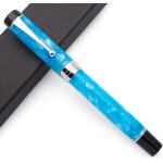 Jinhao century tofu 100 stylo plume en résine plaqué or 18 kg bleu océan pointe moyenne Jinhao century tofu 100 stylo plume en résine plaqué or 18 kg bleu océan pointe moyenne