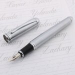 Jinhao - stylo a encre de calligraphie en plaque de cuivre, stylo plume rond, corps romantique ish, papeterie ...