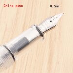 Jinhao - stylo plume blanc transparent, fournitures scolaires et de bureau, pour etudiant, 990 - type ...