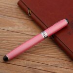 Jinhao - stylo plume de calligraphie en plaque de cuivre, plume ronde dore, plume g, corps epanoui, ...