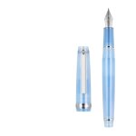 Jinhao - stylo plume vert turquoise clair, garniture or, baril acrylique, plume fine, ecriture, calligraphie, ...