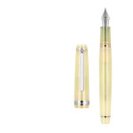 Jinhao - stylo plume vert turquoise clair, garniture or, baril acrylique, plume fine, ecriture, calligraphie, ...
