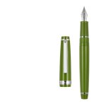Jinhao - stylo plume vert turquoise clair, garniture or, baril acrylique, plume fine, ecriture, calligraphie, ...