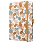 Jn359 jolie carnet de notes, summer linear leaves, lign�, 13, 5 x 20, 3 cm, couverture rigide, 174 pages, ...