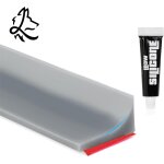 Joint porte de douche en silicone autocollant avec tube de silicone pour etanchit pour pare baignoire, ...