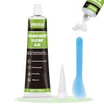 Joint silicone transparent, 100 ml colle silicone transparente, mastic colle, mastic silicone pour verre, ...