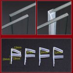Joints en verre sans cadre, 6, 8, 10, 12mm, pour porte de salle de bain, fentre, balcon, bande d'etanchit, ...