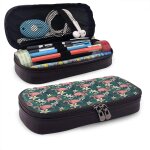 Jolie trousse a crayons en forme de tortue bleu sarcelle, vert citron et turquoise
