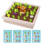 Jouet de ferme en bois pour enfants, jeu de table, puzzle pour b�b�, blocs de construction educatifs ...