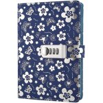 Journal en cuir pu ecriture carnet, journal lign carnet de notes avec serrure a combinaison cahier journal ...