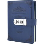 Journal en cuir pu ecriture carnet, taille quotidien reli� avec serrure a combinaison serrure mot de ...