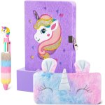 Journal intime fille avec cadenas, carnet secret pour fille en peluche comprenant une cahier a5 et une ...