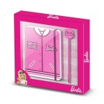 Journal + stylo fashion - barbie varsity - rose - taille unique