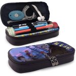 Jujutsu kaisen etui a crayons en cuir etuis a crayons etudiant pochette polyvalente sac a stylo pour ...