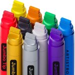 Jumbo markers 10 marqueurs jumbo couleur, pointe feutre jumbo 15 mm, marqueurs acrylique pour peinture ...