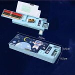 Kadsl - bote de papeterie en plastique multifonctionnelle crative avec calculatrice, trousse a crayons ...