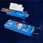 Kadsl - bote de papeterie en plastique multifonctionnelle crative avec calculatrice, trousse a crayons ...