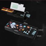 Kadsl - bote de papeterie en plastique multifonctionnelle crative avec calculatrice, trousse a crayons ...