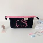 Kadsl - kawaii hello kitty dessin anim mignon 2 couches grande capacit sac a crayons pour enfants etudiant ...