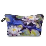 Kadsl - trousse a cosmtiques florale colore pour femme, etuis a crayons personnaliss, rose tournesol, ...