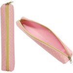 Kal - 1 trousse a crayons blanche en tissu oxford portable pour papeterie, stylo, crayon, articles de ...