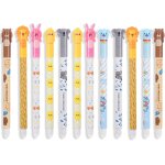 Kal - lot de 12 stylos gel effaables u2013 encre noire / bleue, pointe effaable, recharges de 0, 5 ...