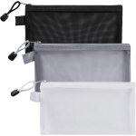 Kal - 3 pices trousse transparente, trousse scolaire fermeture, trousse transparentes scolaire, petite ...