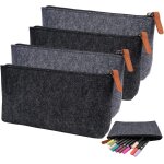 Kal - 4 pices trousses en feutre, feutre papeterie pouch, trousse scolaire feutre, trousse a crayons, ...