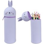 Kal - kawaii trousse scolaire, trousse pour stylo en silicone, trousse ecole 2 en1 en silicone souple ...