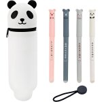Kal - panda trousse avec 4 stylos a bille, blanc. , panda