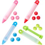 Kal - pcs stylo de dcoration, alimentaire silicone stylo d'criture, stylo glaage ptisserie pour chocolat ...