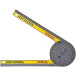 Kal - rapporteur en plastique, jauge d'angle horizontale a 360 degrs, rgle d'angle de haute prcision, ...