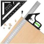 Kal - règle d'angle de combinaison, 12 - en - 1 - kit complet equerre menuisier (set de 2) 150mm & 300mm ... Kal - règle d'angle de combinaison, 12 - en - 1 - kit complet equerre menuisier (set de 2) 150mm & 300mm ...