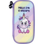Kal -  trousse a crayons rigide avec double fermeture eclair pour enfants - motif licorne unique (hello ...