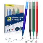 Kalanka - lot de 12 mines de rechange effa�ables 0, 7 mm compatibles avec pilot frixion ball, clicker ...