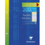 Kalanka - 13511c etui de feuillets mobiles perfors 4 couleurs - 17x22 cm - 200 pages grands carreaux ...