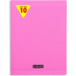Kalanka - 18171cpack un lot de 10 cahiers agrafs roses (une marque de clairefontaine) - 24x32 cm - 48 ...