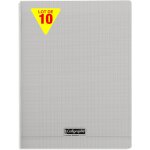 Kalanka - 18176cpack un lot de 10 cahiers agrafs gris (une marque de clairefontaine) - 24x32 cm - 48 ...