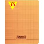 Kalanka - 18178cpack un lot de 10 cahiers agrafs orange (une marque de clairefontaine) - 24x32 cm - ...