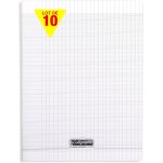 Kalanka - 18179cpack un lot de 10 cahiers agrafs incolores (une marque de clairefontaine) - 24x32 cm ...