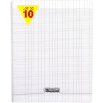 Kalanka - 18199c - un paquet de 10 cahiers piqus (gamme 8000 de clairefontaine) 96 pages 24x32 cm 90g ...