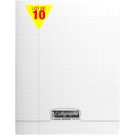 Kalanka - 18249cpack un lot de 10 cahiers agrafs incolores (une marque de clairefontaine) - 17x22 cm ...