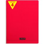 Kalanka - 18393cpack un lot de 4 cahiers agrafs rouges (une marque de clairefontaine) - 24x32 cm - 192 ...