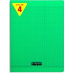 Kalanka - 18395cpack un lot de 4 cahiers agrafs verts (une marque de clairefontaine) - 24x32 cm - 192 ...