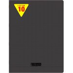 Kalanka - 18410cpack un lot de 10 cahiers agrafs noirs (une marque de clairefontaine) - 24x32 cm - 96 ...