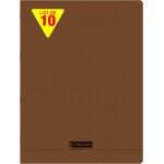 Kalanka - 18411cpack un lot de 10 cahiers agrafs marrons (une marque de clairefontaine) - 24x32 cm - ...